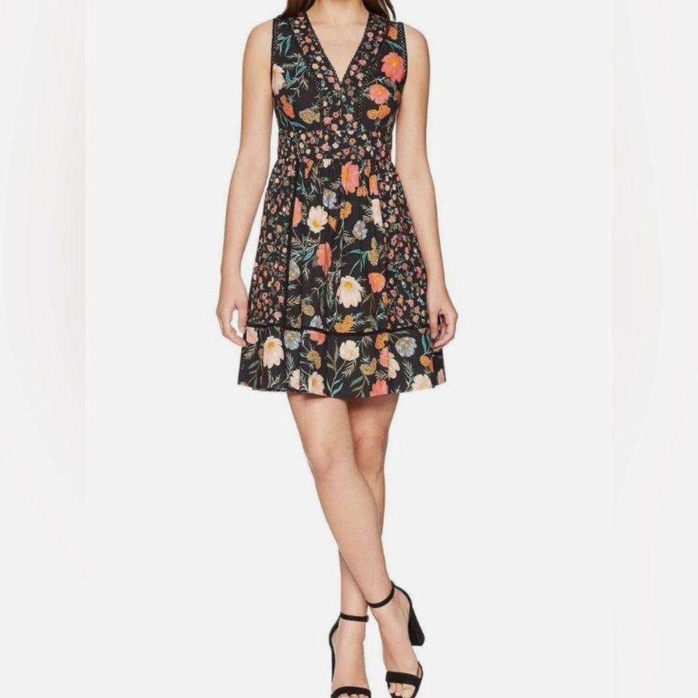 Kate Spade Mixed Blossom Fit and Flare-size 10